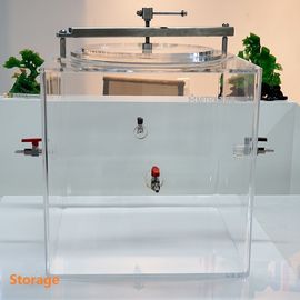envase de acrílico de la caja de guantes del laboratorio del grueso de 10m m para el almacenamiento material