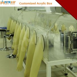 Guantes multi caja de guantes de acrílico, caja de guantes de la sustancia química de la investigación de la ciencia 