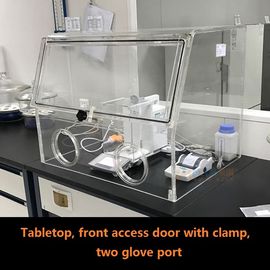 Puerta de acceso frontal de la caja de guantes de goma de Benchtop con la abrazadera para la operación cómoda