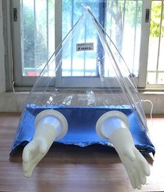 Caja de guantes del laboratorio del PVC, bolso del guante de la pirámide de Captair para la investigación de prueba