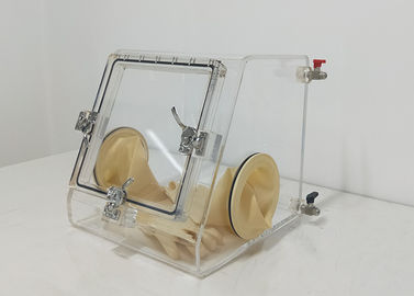 Caja de guantes del laboratorio de la estructura de la muestra con la cámara del experimento de la atmósfera inerte