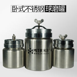 amoladora horizontal del molino de bola de rodillo de la capacidad 0.5-3L con el tarro del acero inoxidable 2