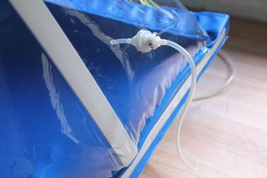 Material del Pvc del aislador de la pirámide del bolso de la prueba de la caja de guantes del laboratorio en azul