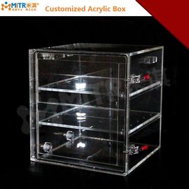 Mecanografíe un gabinete de almacenamiento de la caja de guantes del laboratorio con la puerta de total acceso de 3 estantes en lado de la caja