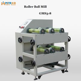 Máquina del molino del tarro del laboratorio de la capa de 2 rodillos, molino de pulido GMS3-8 del laboratorio 1.1Kw