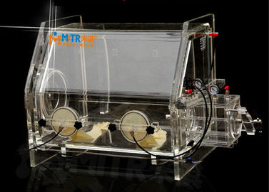 Caja de guantes durable de la atmósfera inerte/caja de guantes anaerobia con el metro del vacío