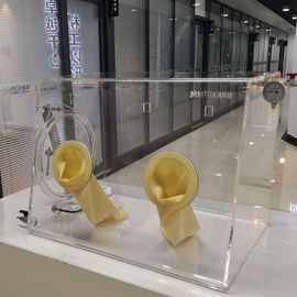 Caja de guantes aislada del laboratorio, caja de guantes portátil a la vista para la máquina de pintar de la vuelta