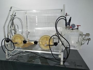 Tipo portátil caja de guantes de la caja de guantes Mt012 del laboratorio del vacío de PMMA del puerto de gas de C mini