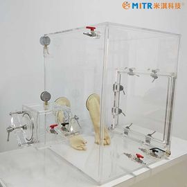 Mini caja de guantes del vacío del acrílico y del plexiglás modificada para requisitos particulares para la investigación del laboratorio