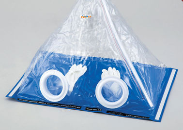 Diseño durable conveniente del gas inerte del uso de la cámara de Plasitc del bolso del guante del laboratorio